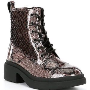 NWT Steve Madden Girls’ J-Kellie Moto Boots Youth Size 4